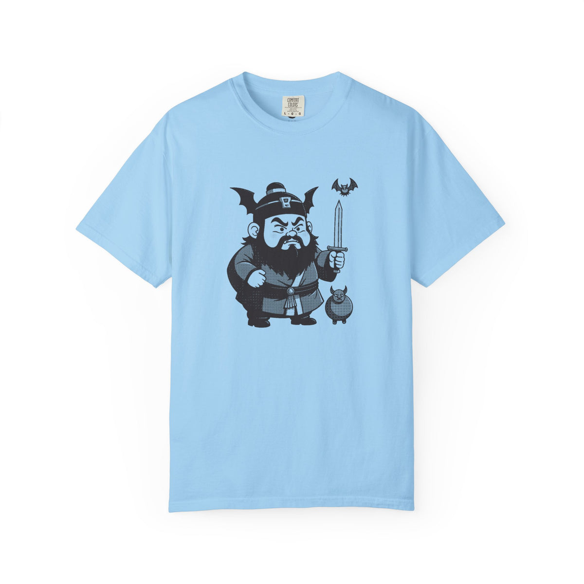 Zhong Kui: Bringer of the Five Blessings — Garment-Dyed One-Ink Tee