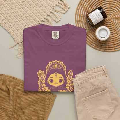 Durga · “Every god chipped in.” — Garment-Dyed One-Ink Tee