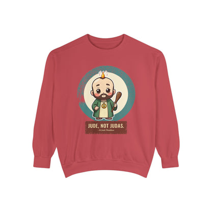 St Jude Thaddeus: Bearer of the Pentecost Flame — Garment-Dyed Sweatshirt