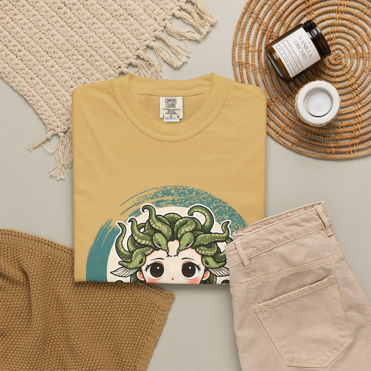 Medusa · “Look again.” — Garment-Dyed T-Shirt