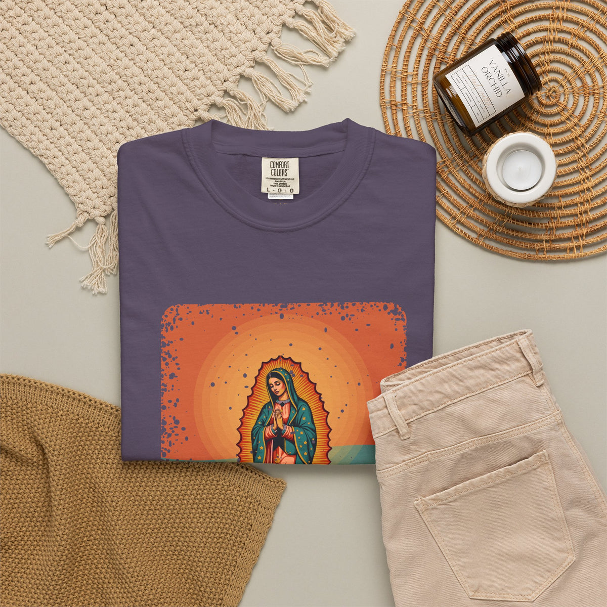 Our Lady of Guadalupe · “Roses in December.” — Garment-Dyed T-Shirt