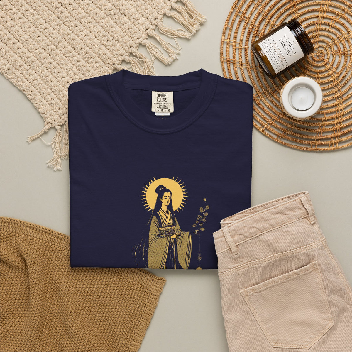Amaterasu · “Came out of the cave for this.” — Garment-Dyed One-Ink Tee
