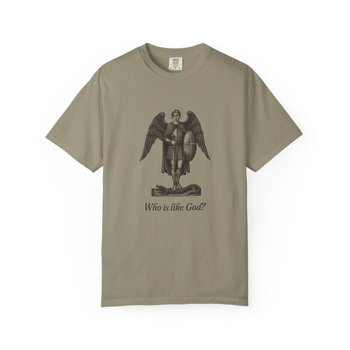 St Michael the Archangel: Chief Commander of Heaven — Garment-Dyed One-Ink Tee