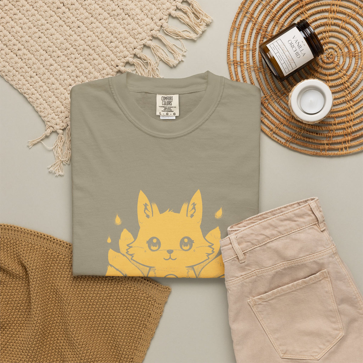 Kitsune · “Fox wedding weather.” — Garment-Dyed One-Ink Tee