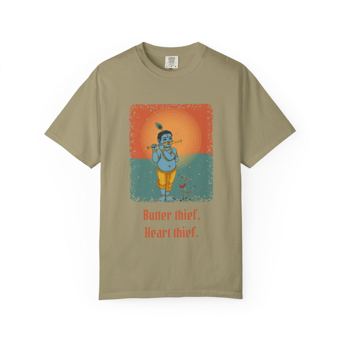 Krishna · “Butter thief. Heart thief.” — Garment-Dyed T-Shirt