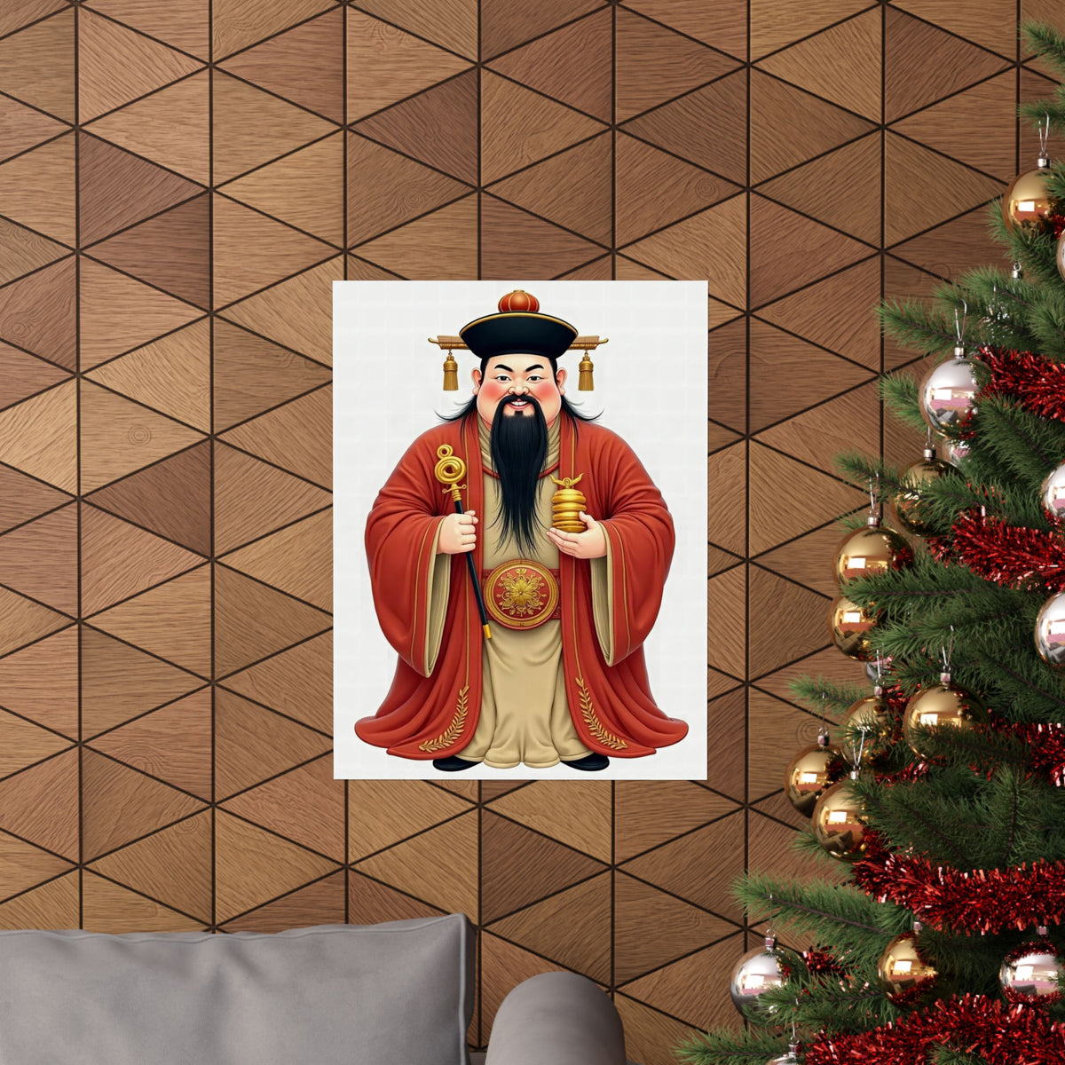 Caishen: Welcoming the God of Wealth — Art Print