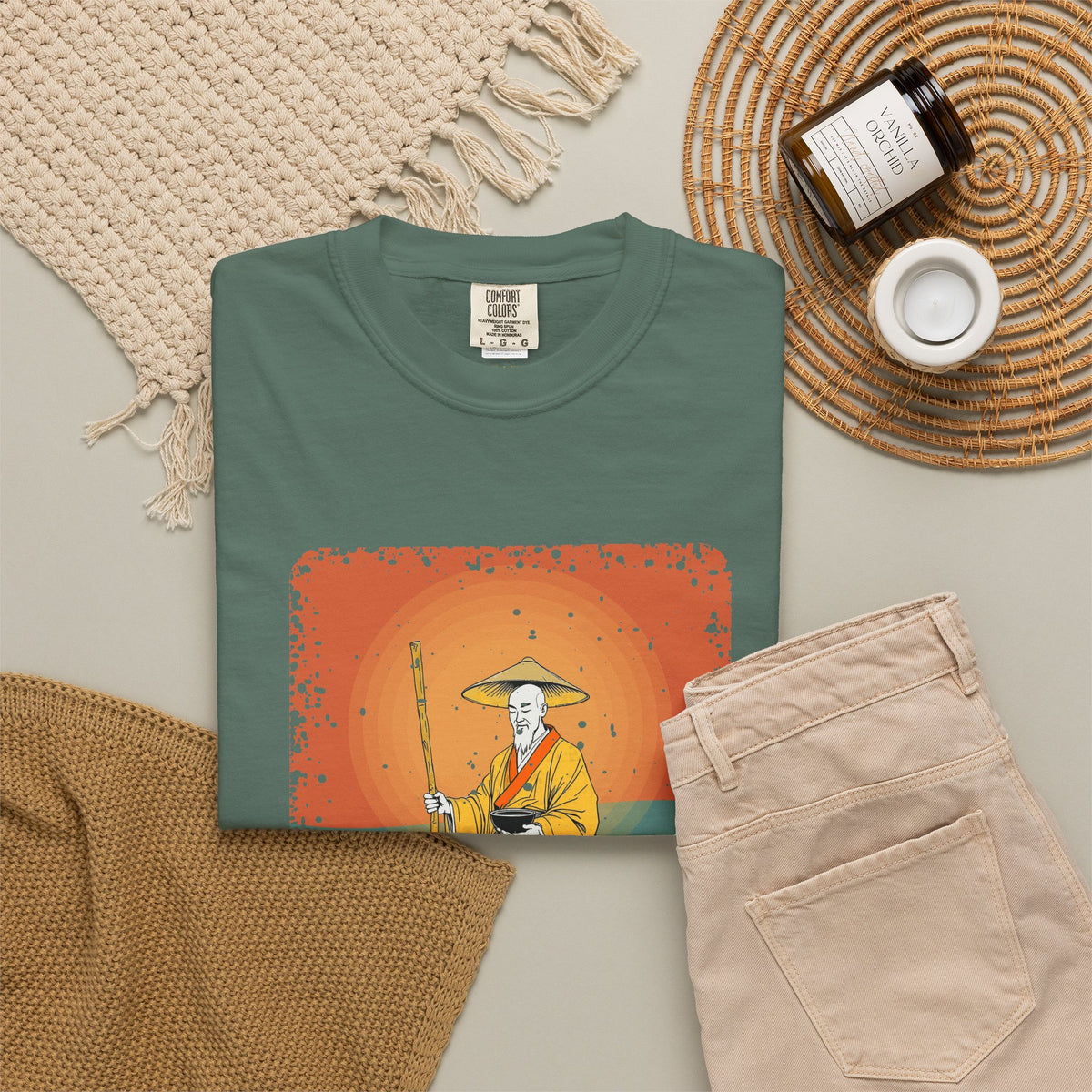 Kōbō Daishi · “Never walking alone.” — Garment-Dyed T-Shirt