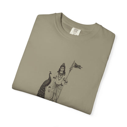 Murugan: Rider of the Peacock — Garment-Dyed One-Ink Tee