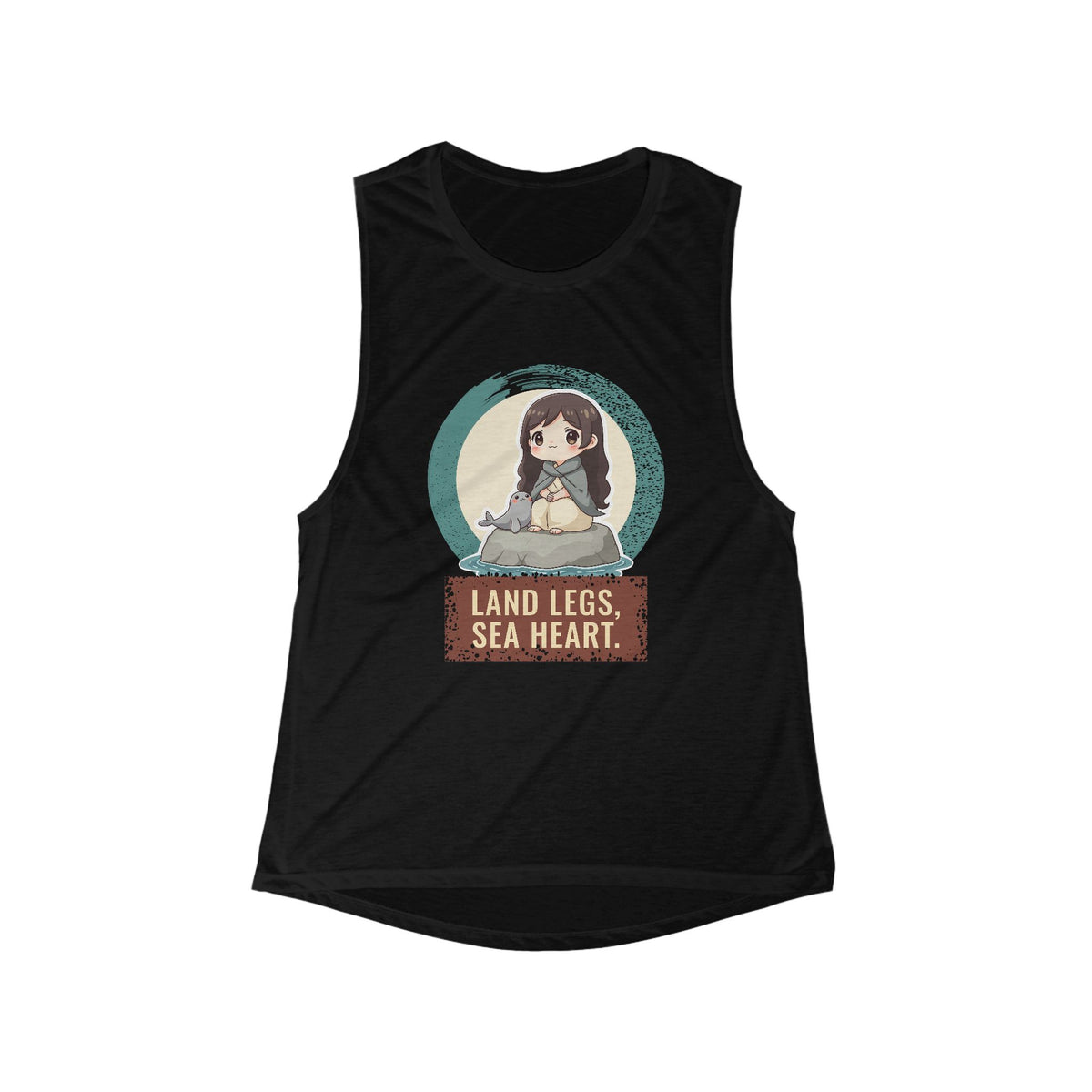 Selkie: Grey Selkie of Sule Skerry — Women's Flowy Muscle Tank