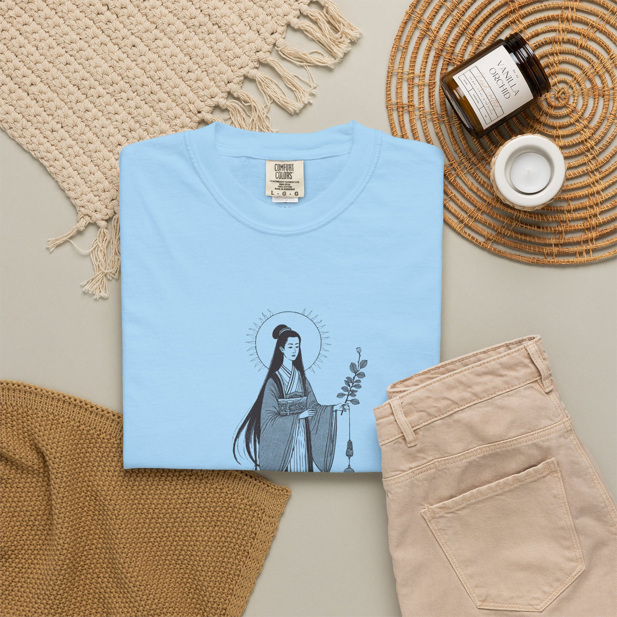 Amaterasu · “Came out of the cave for this.” — Garment-Dyed One-Ink Tee