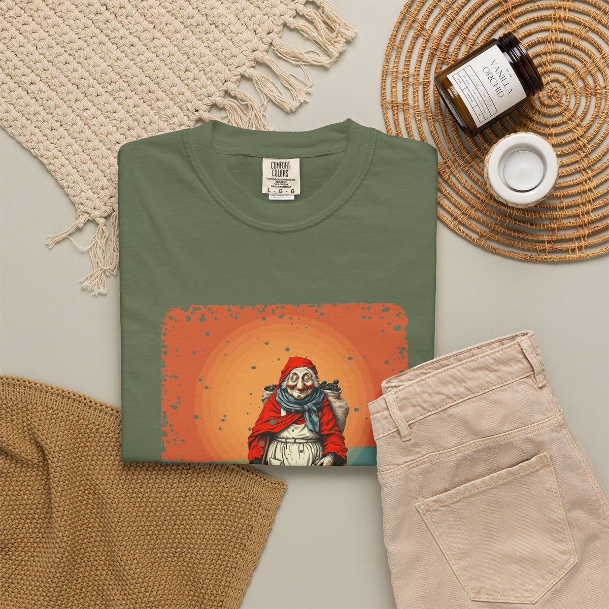 La Befana · “Sweep the old year out.” — Garment-Dyed T-Shirt