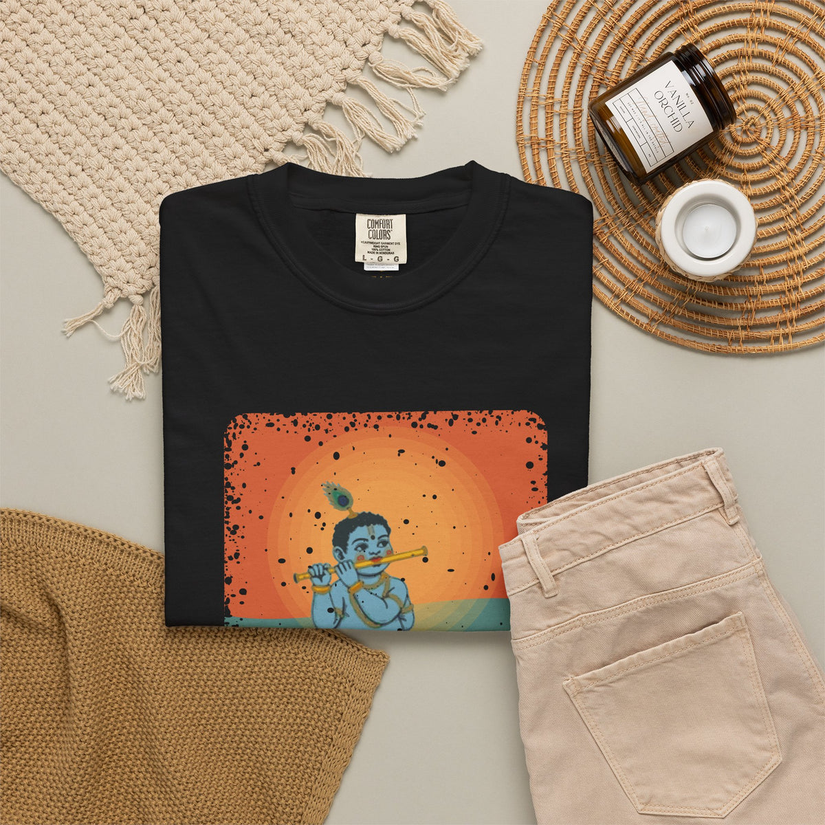 Krishna · “Butter thief. Heart thief.” — Garment-Dyed T-Shirt