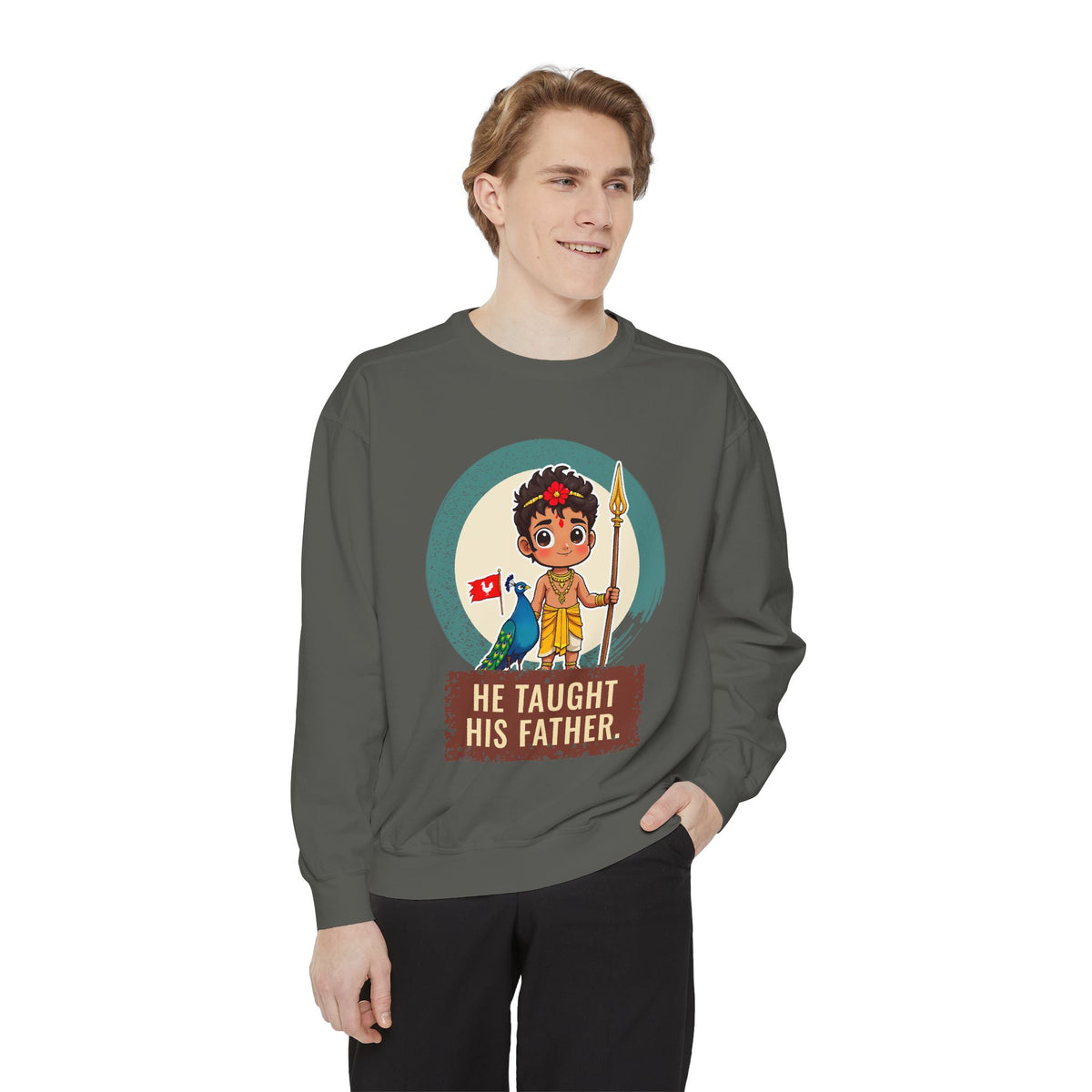 Murugan: Two Companions from One Tree — Garment-Dyed Sweatshirt