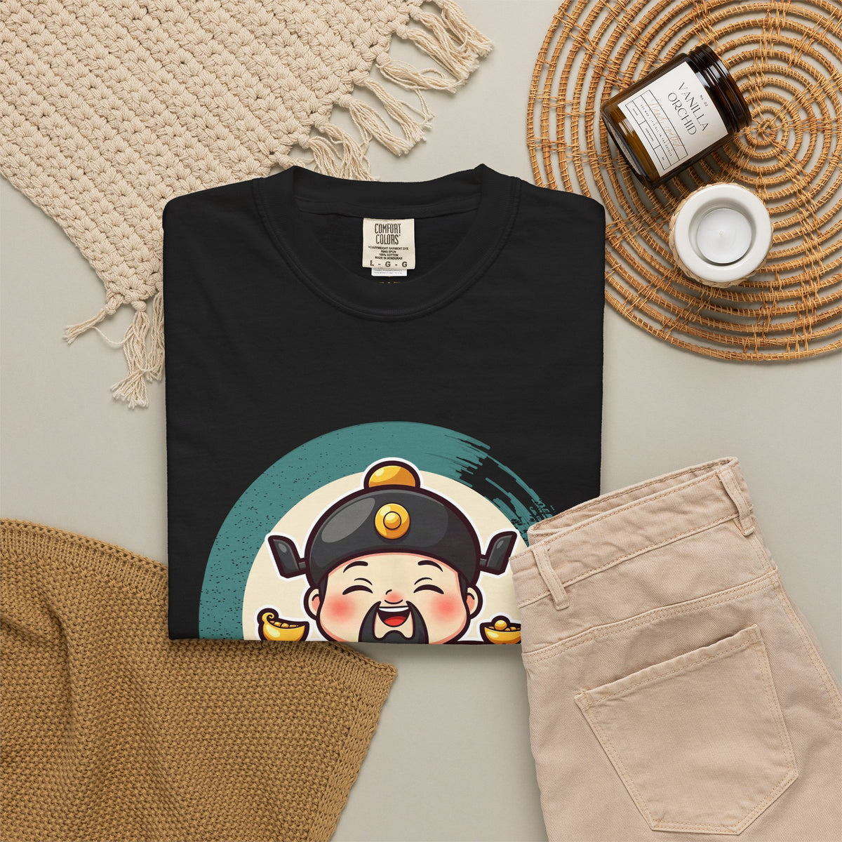 Caishen: Inviting Wealth and Treasure — Garment-Dyed T-Shirt