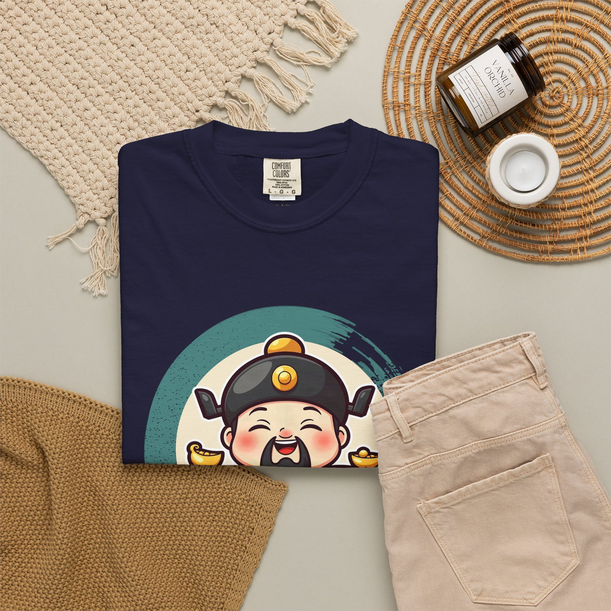 Caishen: Inviting Wealth and Treasure — Garment-Dyed T-Shirt