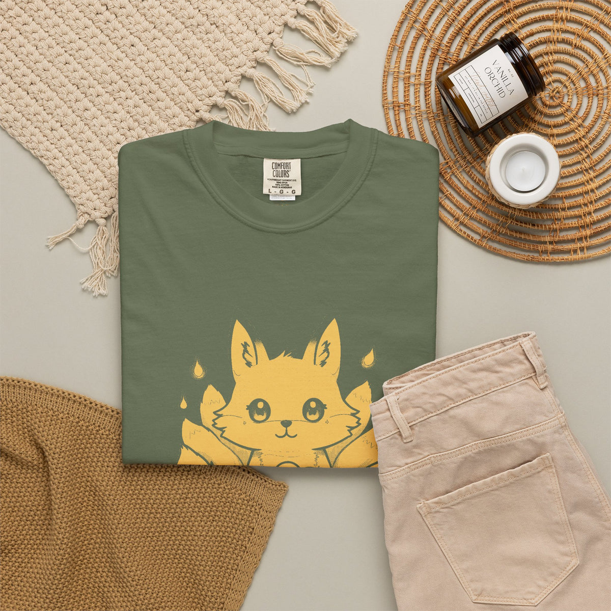 Kitsune · “Fox wedding weather.” — Garment-Dyed One-Ink Tee