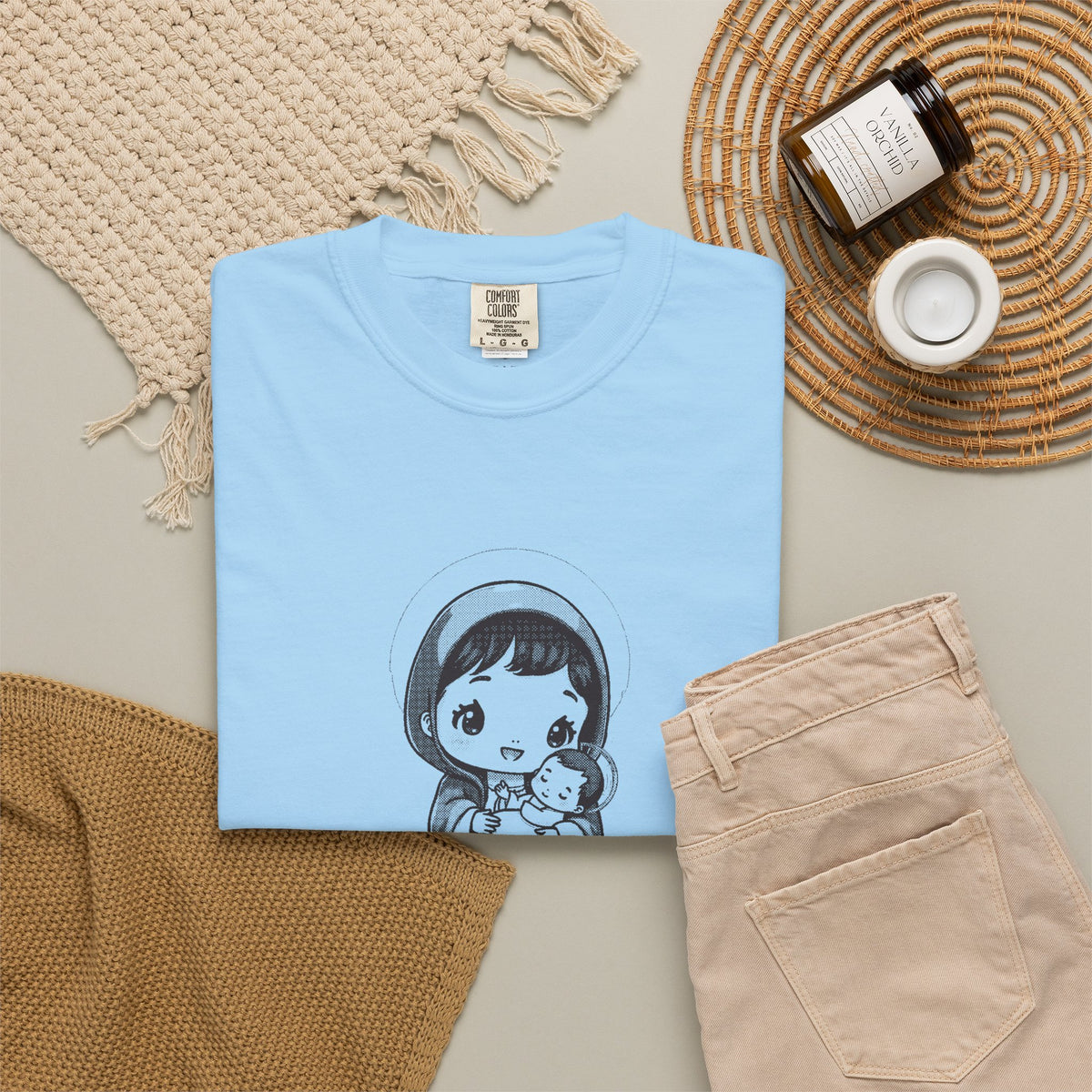 The Virgin Mary · “Ask your mother.” — Garment-Dyed One-Ink Tee