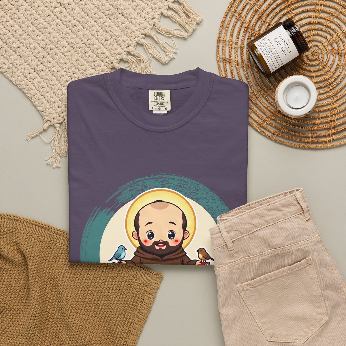 St Francis of Assisi · “Talks to birds. They listen.” — Garment-Dyed T-Shirt