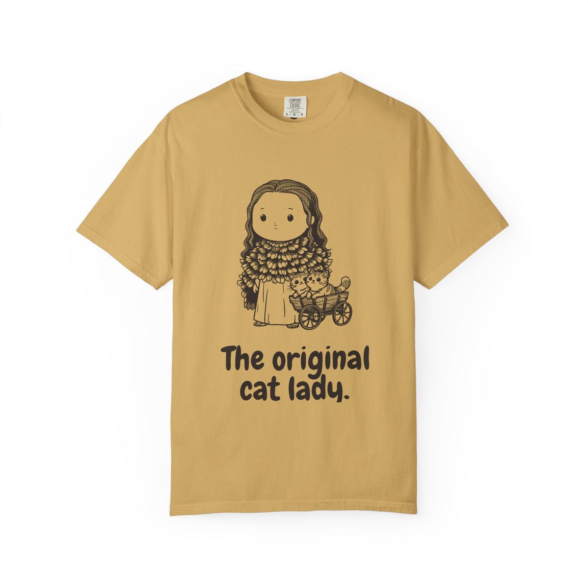 Freyja · “The original cat lady.” — Garment-Dyed One-Ink Tee