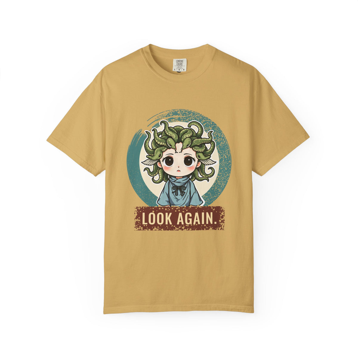 Medusa · “Look again.” — Garment-Dyed T-Shirt