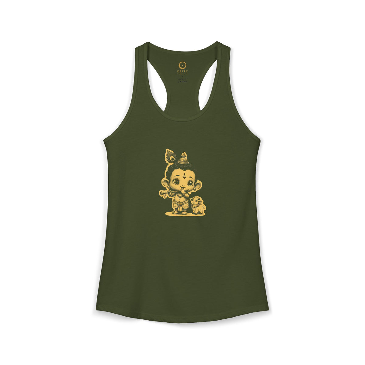 Krishna: Holder of the Flute — Women's Racerback Tank