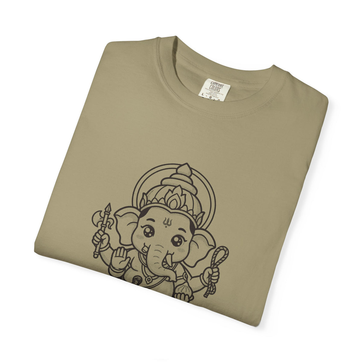 Ganesha · “First things first.” — Garment-Dyed One-Ink Tee