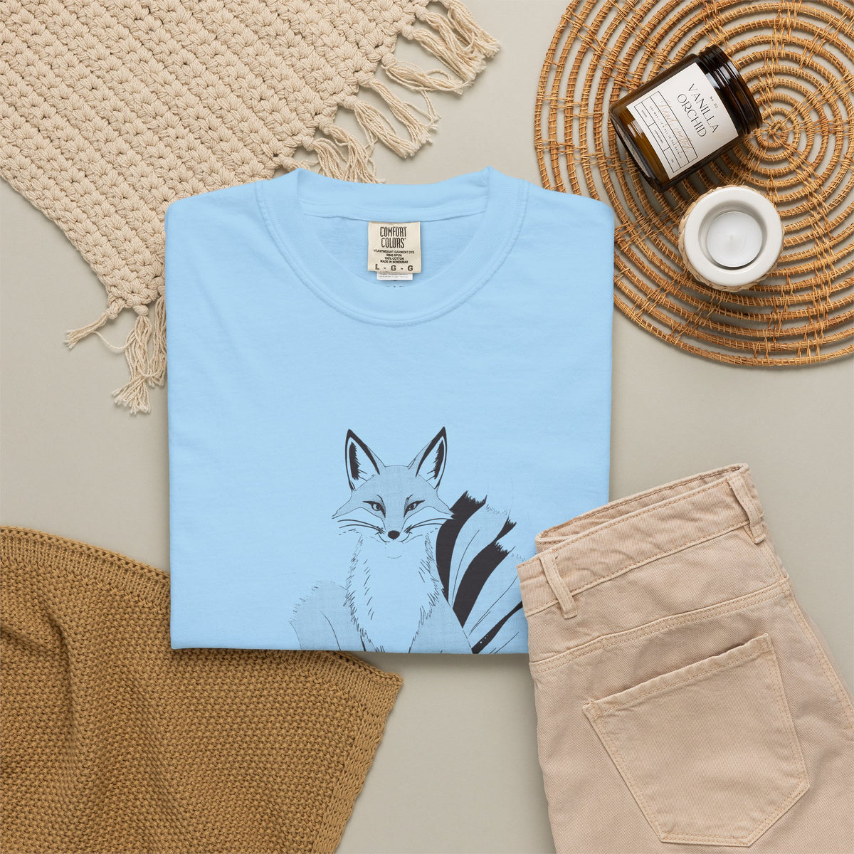 Kitsune · “Fox wedding weather.” — Garment-Dyed One-Ink Tee