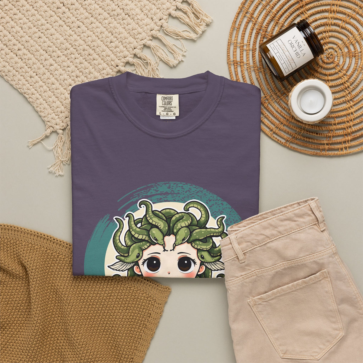 Medusa · “Look again.” — Garment-Dyed T-Shirt
