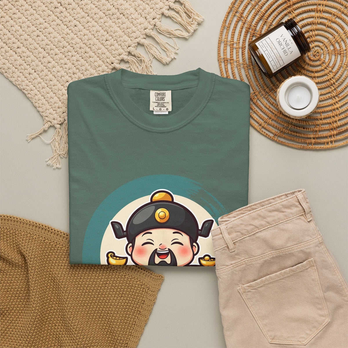 Caishen: Inviting Wealth and Treasure — Garment-Dyed T-Shirt