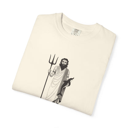Poseidon: The Earth-Shaker — Garment-Dyed One-Ink Tee