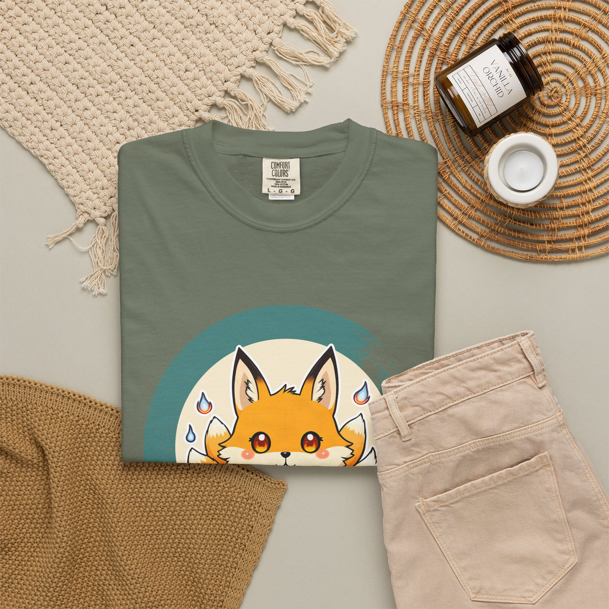 Kitsune · “Fox wedding weather.” — Garment-Dyed T-Shirt