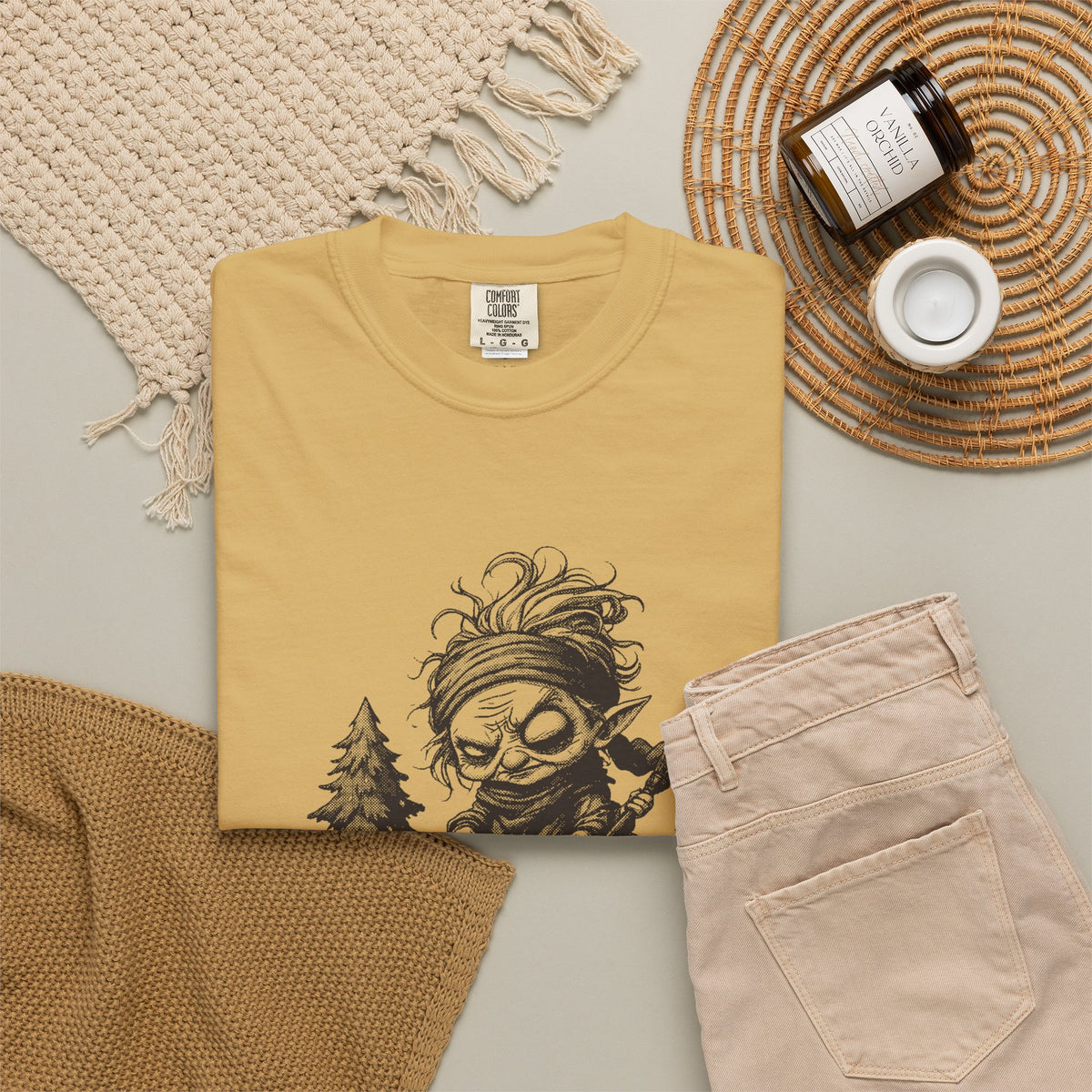 Baba Yaga · “Polite visitors welcome.” — Garment-Dyed One-Ink Tee