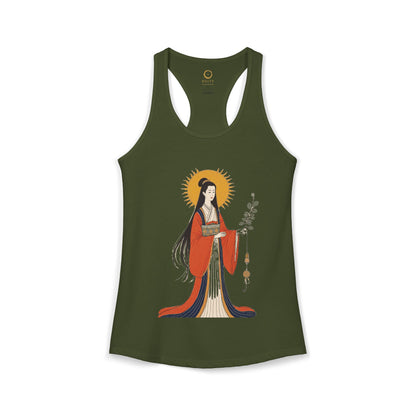 Amaterasu: She Who Shines in Heaven — Women's Racerback Tank