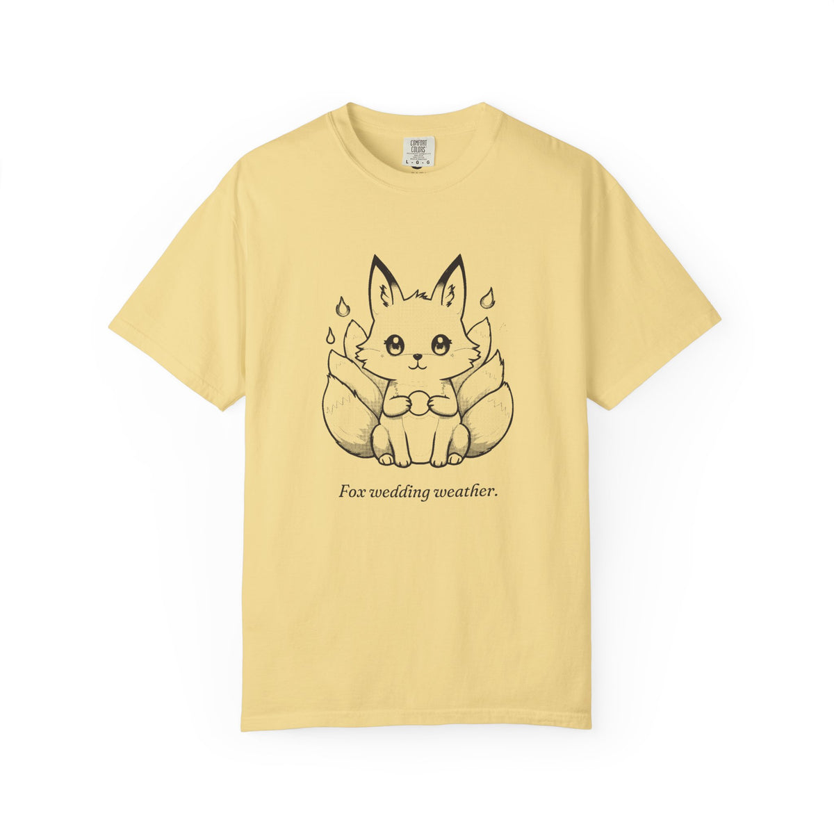 Kitsune · “Fox wedding weather.” — Garment-Dyed One-Ink Tee