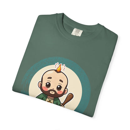 St Jude Thaddeus: Bearer of the Pentecost Flame — Garment-Dyed T-Shirt