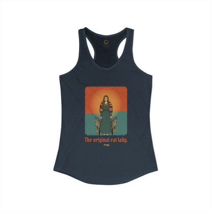 Freyja: Lender of the Falcon Cloak — Women's Racerback Tank