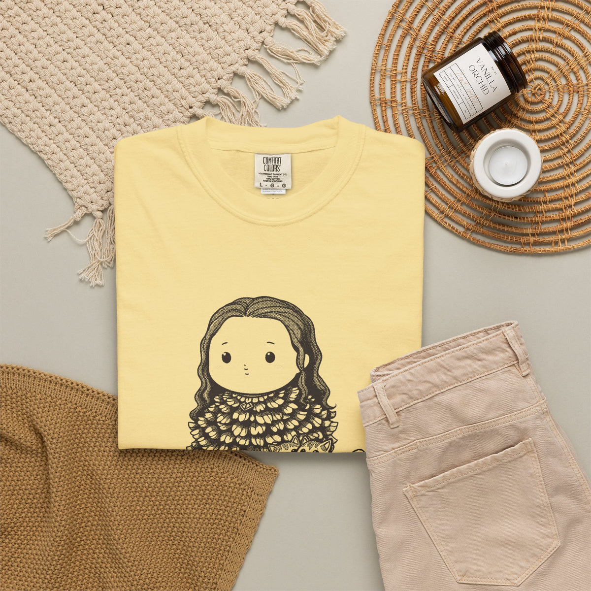 Freyja · “The original cat lady.” — Garment-Dyed One-Ink Tee
