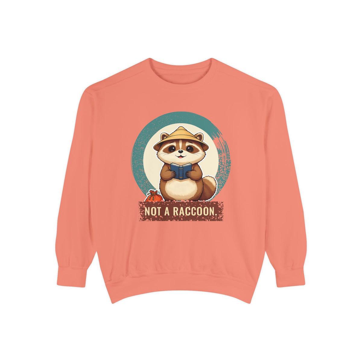 Tanuki: Lucky Greeter at the Shop Door — Garment-Dyed Sweatshirt