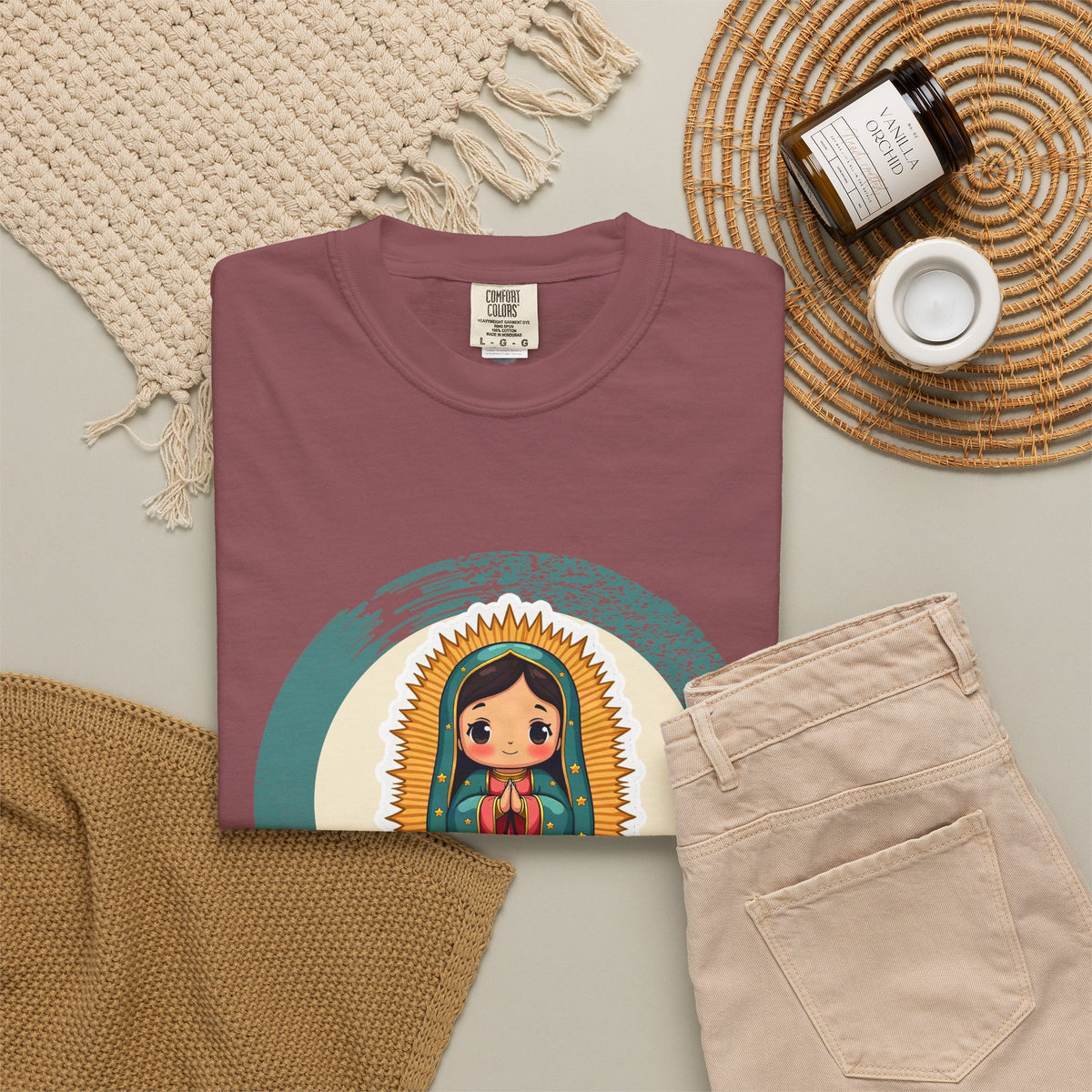 Our Lady of Guadalupe · “Roses in December.” — Garment-Dyed T-Shirt