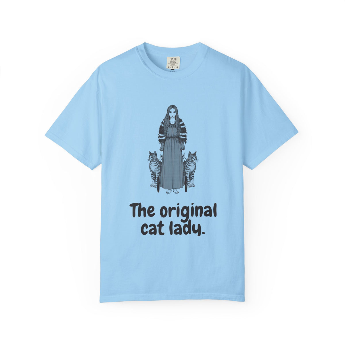 Freyja · “The original cat lady.” — Garment-Dyed One-Ink Tee