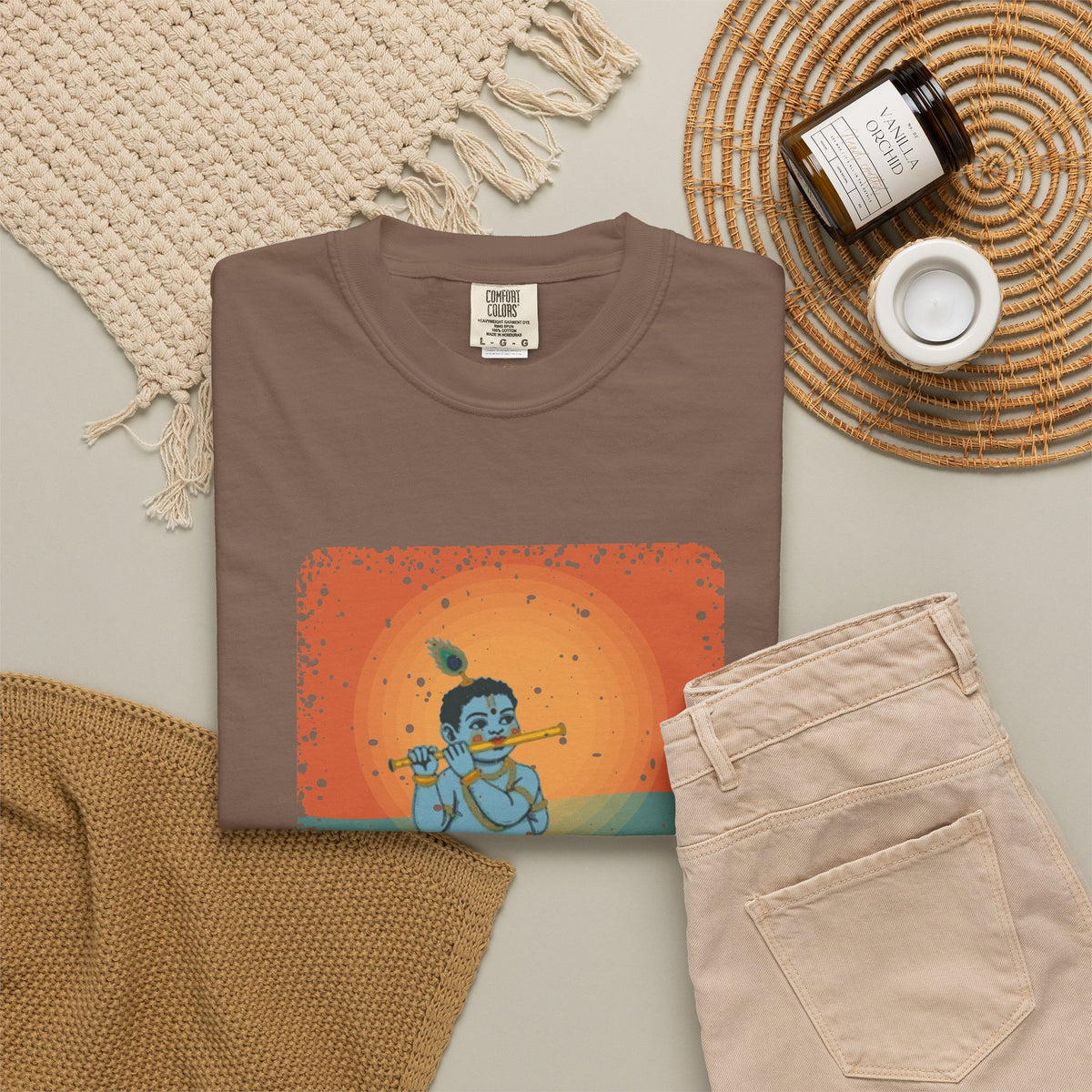 Krishna · “Butter thief. Heart thief.” — Garment-Dyed T-Shirt