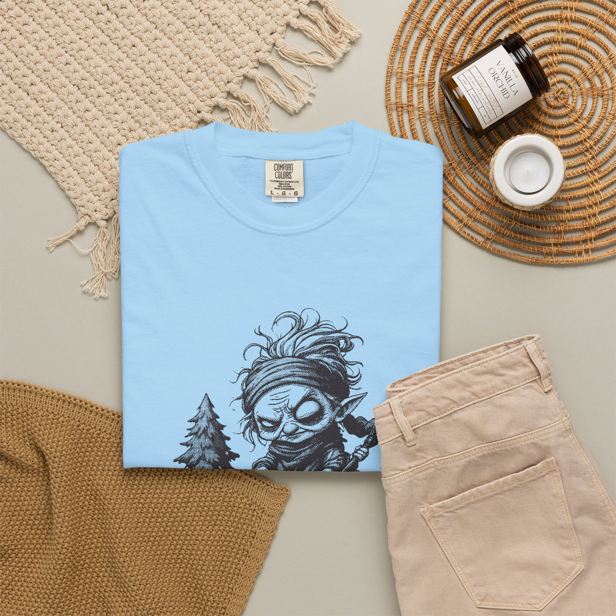 Baba Yaga · “Polite visitors welcome.” — Garment-Dyed One-Ink Tee