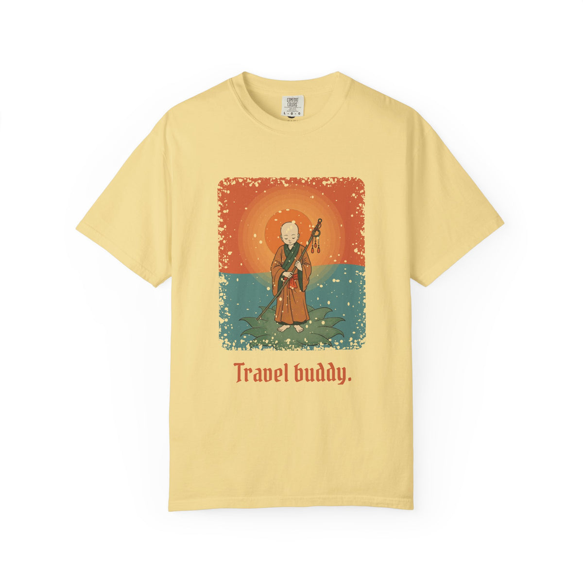 Jizō · “Travel buddy.” — Garment-Dyed T-Shirt