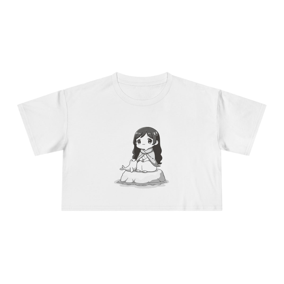Selkie: Grey Selkie of Sule Skerry — Women's Crop Tee