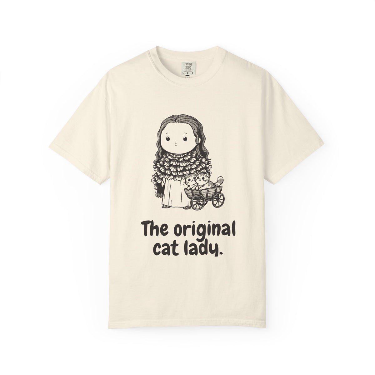 Freyja · “The original cat lady.” — Garment-Dyed One-Ink Tee