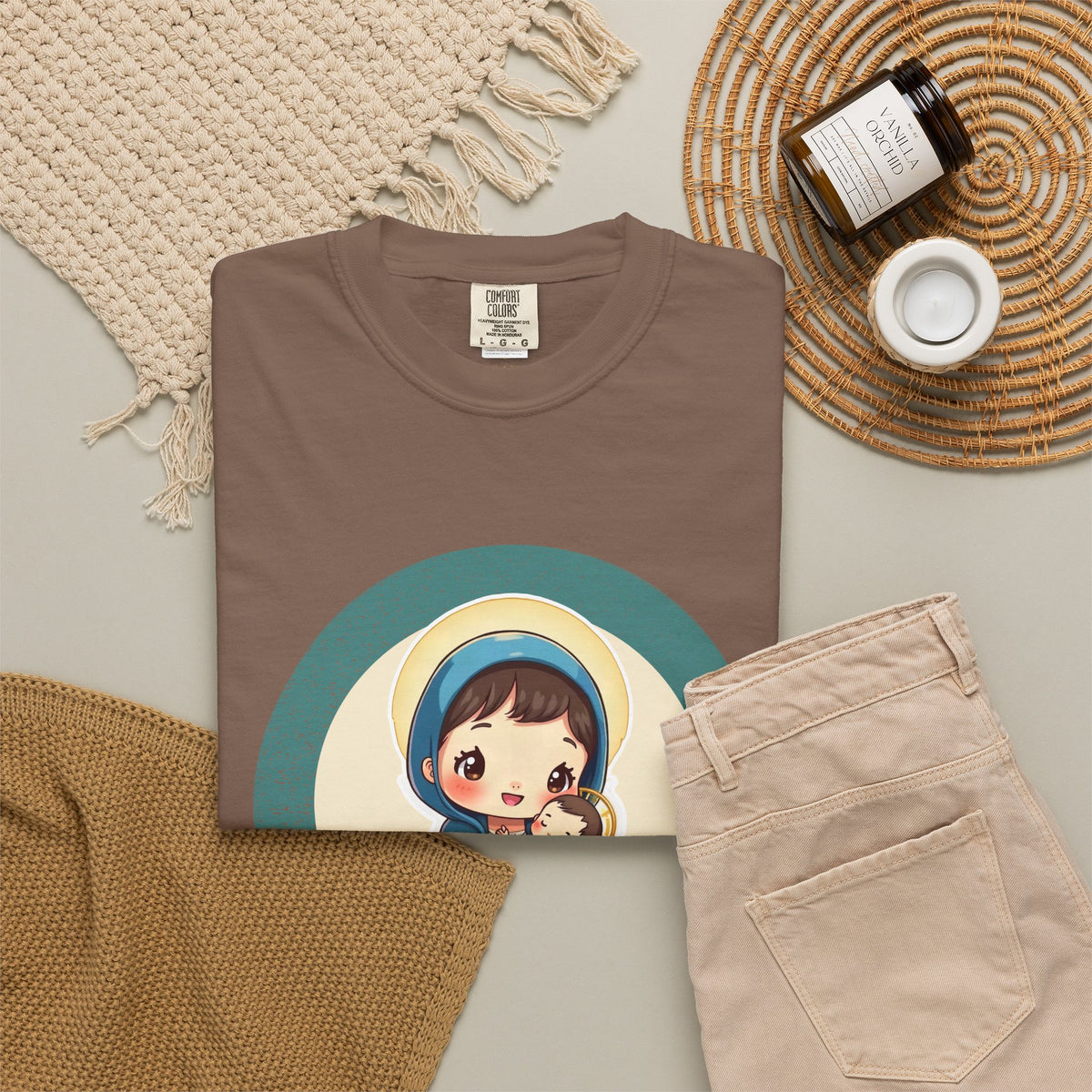 The Virgin Mary · “Ask your mother.” — Garment-Dyed T-Shirt