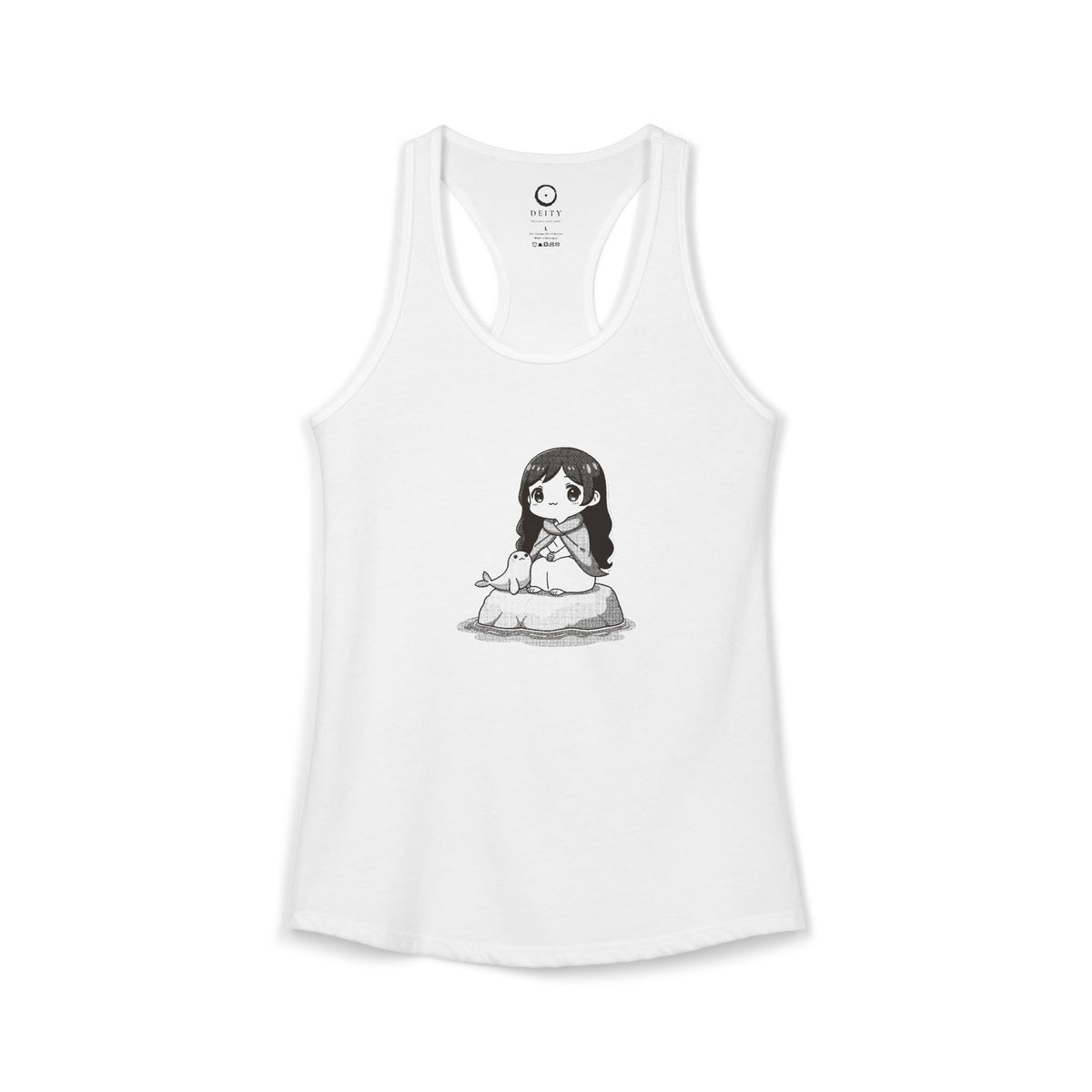 Selkie: Grey Selkie of Sule Skerry — Women's Racerback Tank