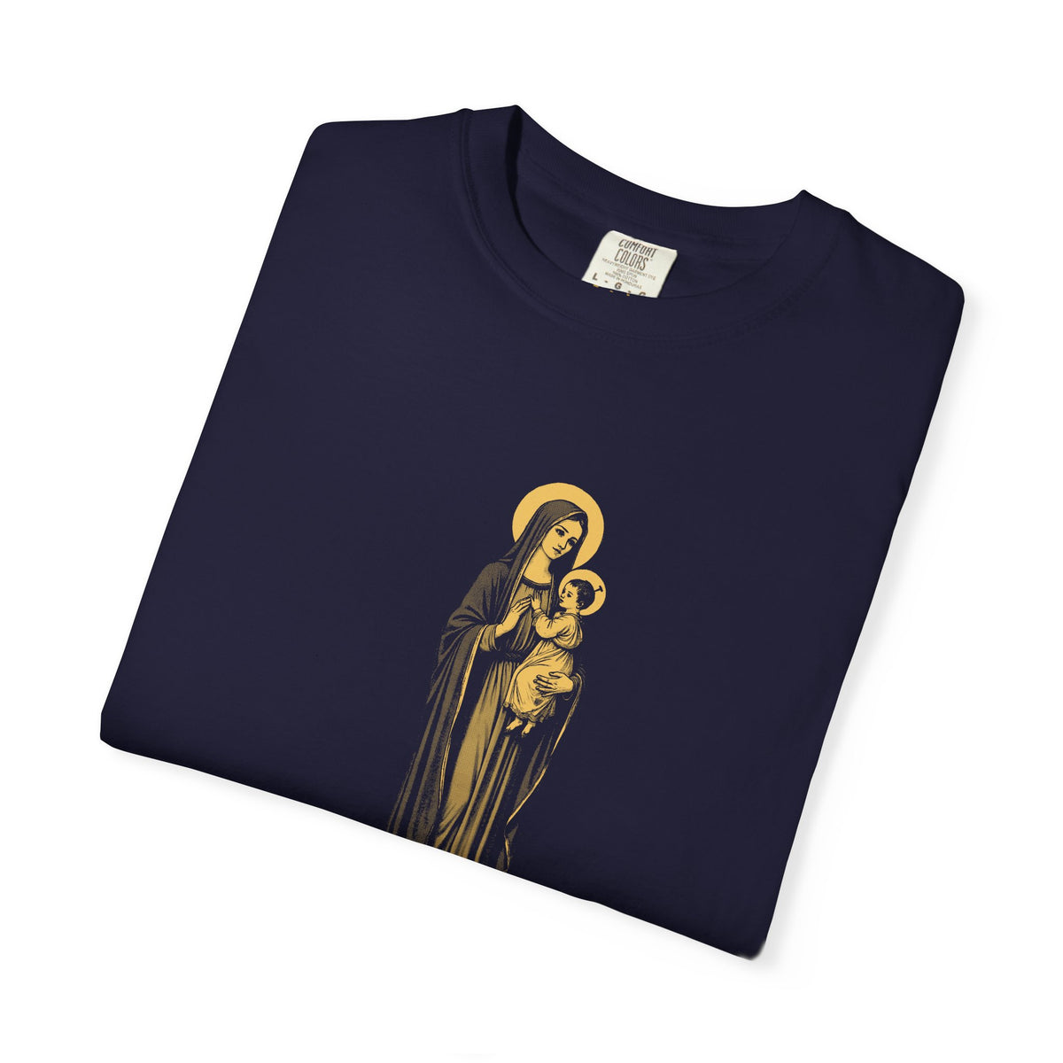 The Virgin Mary · “Ask your mother.” — Garment-Dyed One-Ink Tee