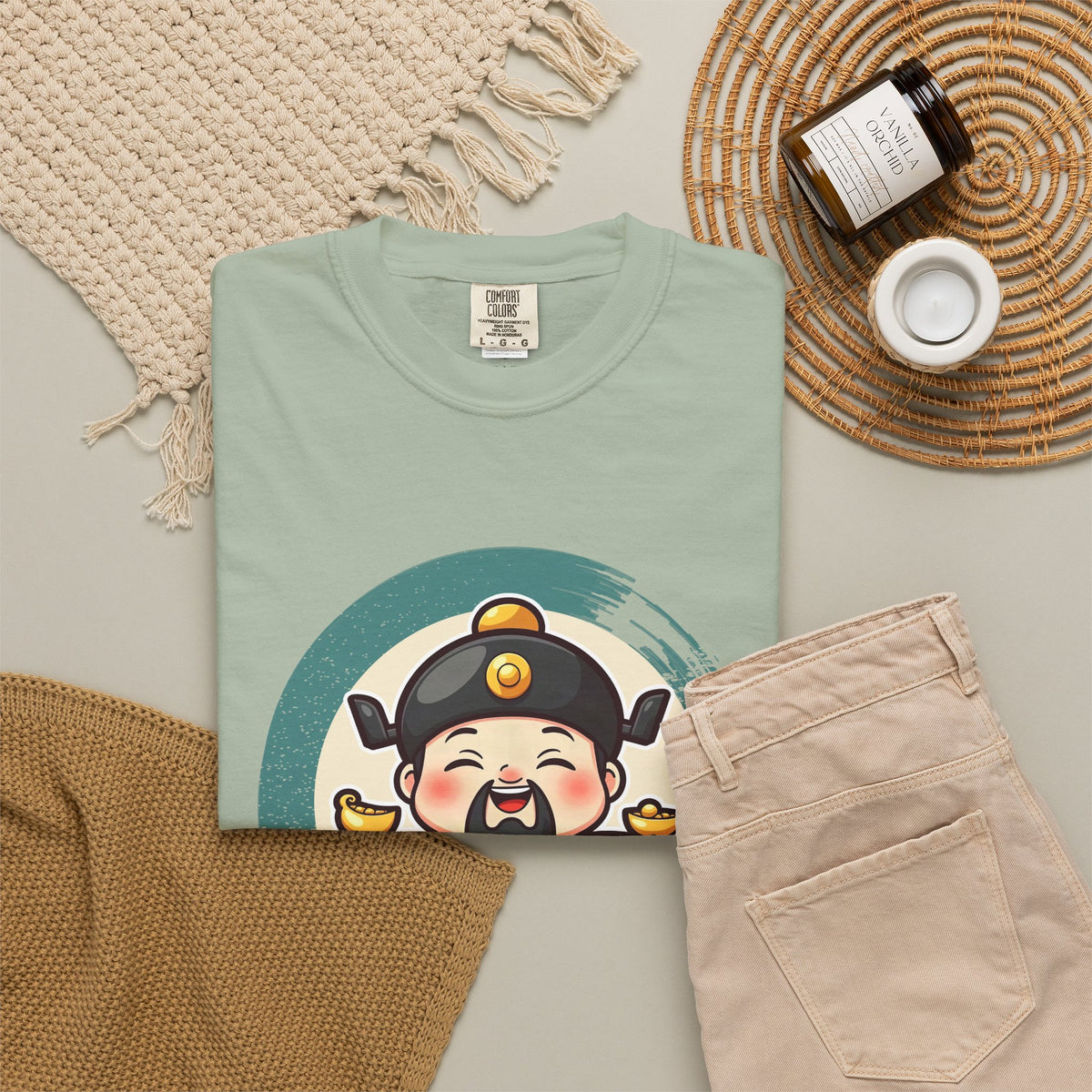 Caishen: Inviting Wealth and Treasure — Garment-Dyed T-Shirt