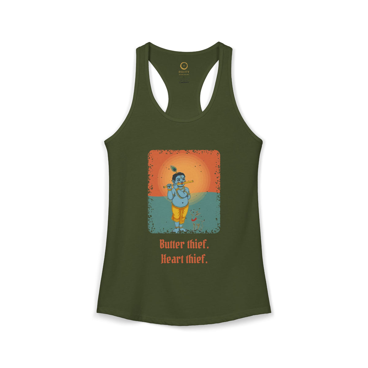 Krishna: Protector of Cows — Women's Racerback Tank
